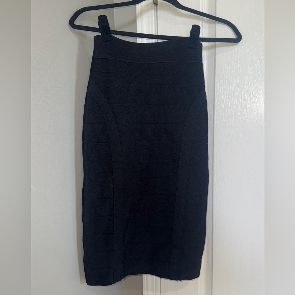 Elegant Bebe Black Bandage Pencil Skirt